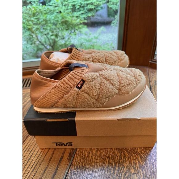 New Teva ReEmber Moc Fleece Mule Shoes Sand Dune Brown Womens US Size 6 - Picture 4 of 8